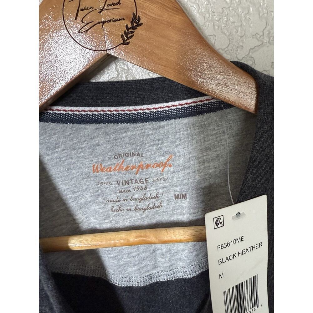 Weatherproof Vintage Long Sleeve Brushed Jersey Henley Shirt Medium - Picture 2 of 4